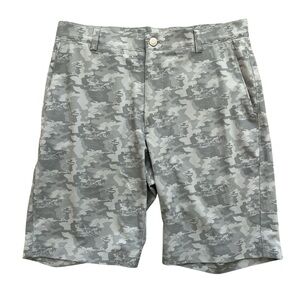 Peter Millar Shackleford Camo Performance Hybrid Shorts Men’s Size 32 Grey
